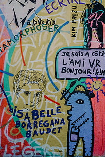 material textil multicolor, text, comunicare, western script, graffiti, multi colorate, artă și sculptură, creativitate, nici o persoana, cadru complet, reprezentare, montare pe perete, fundaluri, reprezentare umană, în interior, arta stradală, scenariu, non-western script, zi, a închide, poster, mural, mesaj, 4K, CC0, domeniu public, fără drepturi de autor