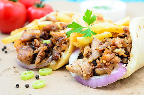 beef shawarma, food and drink, food, meat, ready-to-eat, vegetable, mexican food, freshness, herb, fruit, close-up, pepper, healthy eating, meal, taco, plate, no people, onion, tortilla - flatbread, indoors, beef, dinner, garnish, crockery, 4K, CC0, public domain, royalty free