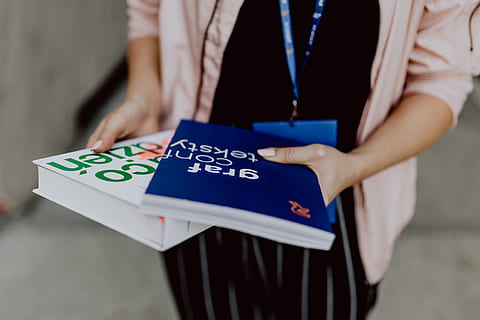 woman, holding, books, hands, book, web designer, designer, graphic designer, creative, read, reading, study, girl, grafconf, midsection, human body part, human hand, one person, hand, adult, business, close-up, indoors, focus on foreground, standing, women, casual clothing, communication, front view, selective focus, finance, human limb, 4K