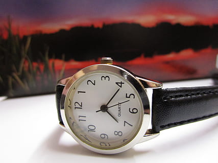 watch, object, time, clock, alarm clock, accuracy, deadline, no people, close-up, number, clock face, metal, timer, focus on foreground, minute hand, control, night, clock hand, single object, silver colored, chrome, stopwatch, checking the time, 5K, CC0, public domain, royalty free
