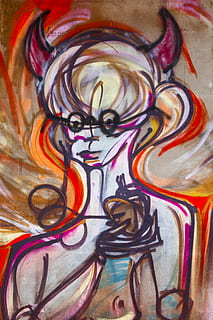 diavolo, detenzione, cuore murale, multicolore, creatività, arte e artigianato, dipingere, graffiti, nessuno, avvicinamento, dipinti, modello, rappresentazione, astratto, arte di strada, mestiere, sfondi, in casa, disegno - prodotto artistico, dipinto, fotogramma intero, caratteristica della parete, rappresentazione umana, murale, ornato, 4K, CC0, dominio pubblico, privo di copyright