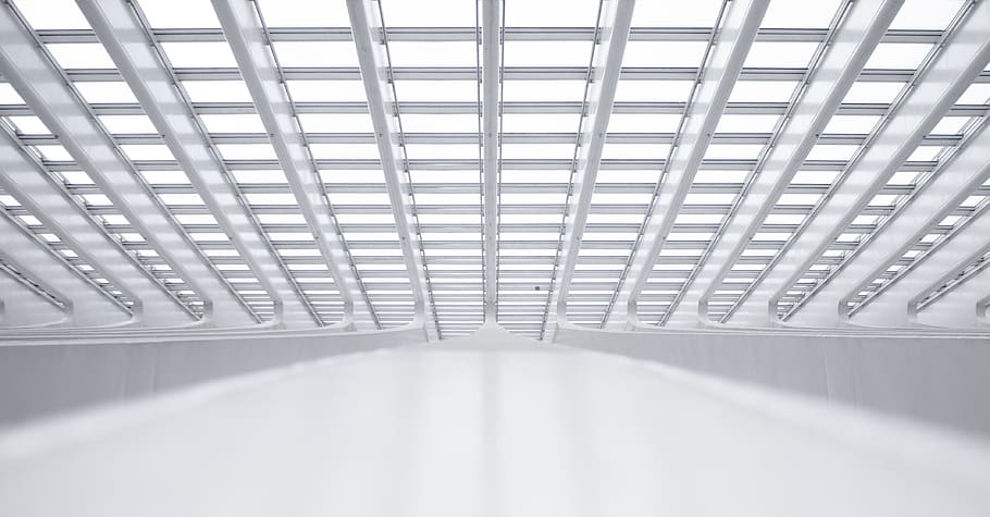 arquitectura, edifici, claraboia, finestra, Bèlgica, Lieja, estructura, resum, blanc, sostre, paper, passadís, art Modern, art, disseny, tren, estació, guillemins, a l'interior, estructura construïda, cap gent, modern, patró, Color blanc, dia, vista d’angle baix, futurista, característica arquitectònica, arcade, fons, funció de construcció de parets, oficina, netejar, 4K
