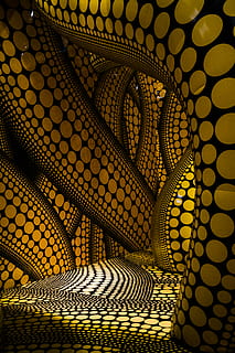 atrás, amarillo, modelo, adentro, arquitectura, estructura construida, diseño, nadie, edificio, arco, creatividad, destinos de viaje, el pasado, escalera, Arte y artesanía, forma, escalones y escaleras, historia, viaje, barandilla, de cerca, mosaico, techo, florido, 5K, CC0, dominio público, libre de derechos