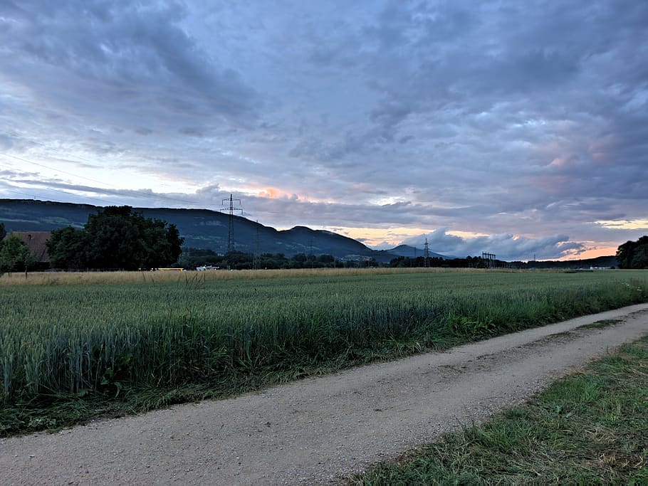 landskab, humør, vej, skyer, himmel, dramatisk, panorama, mystisk, belysning, atmosfærisk, bjerge, bakke, sky - himmel, plante, rolig scene, scenics - natur, ro, skønhed i naturen, græs, miljø, ingen mennesker, Mark, natur, jord, transportmidler, grøn farve, landlige scene, retning, solnedgang, udendørs, 4K