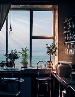 siyah, bar taburesi, cam pencere, iç, pencere, ahır, ışınlar, deniz, sahil, okyanus, kapalı, kafe, tablo, sandalye, oturma, gözlük, görünüm, cam kenarı, Lamba, ampul, bitki, dekor, bardak, içeriye, modern, yurtiçi oda, insansız, mimari, dekorasyon, ev içi, dizayn, lüks, ahşap malzeme, ev, mobilya, yaşam, stil, zarafet, rahat, restoran, döşeme, apartman, çiçek, yemek, cam malzemesi, içinde, yurtiçi mutfak, 4K, CC0, kamu malı, telif ücretsiz