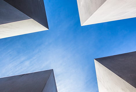 architecture, building, infrastructure, structure, establishment, apartment, windows, condominium, hotel, corner, roof, clouds, sky, blue, low angle view, built structure, building exterior, nature, day, no people, city, outdoors, modern, sunlight, office, abstract, pattern, concrete, clear sky, white color, directly below, 4K, CC0, public domain, royalty free