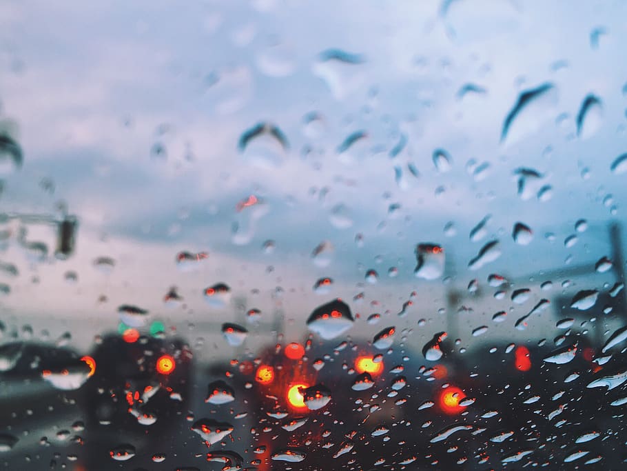 pluja, bokeh, finestra, trànsit, tirar, aigua, humit, vidre - material, temporada de pluges, gota de pluja, transparent, naturalesa, cotxe, cel, cap gent, interior del vehicle, transport, parabrisa, manera de transport, automòbil, a l'aire lliure, 2K