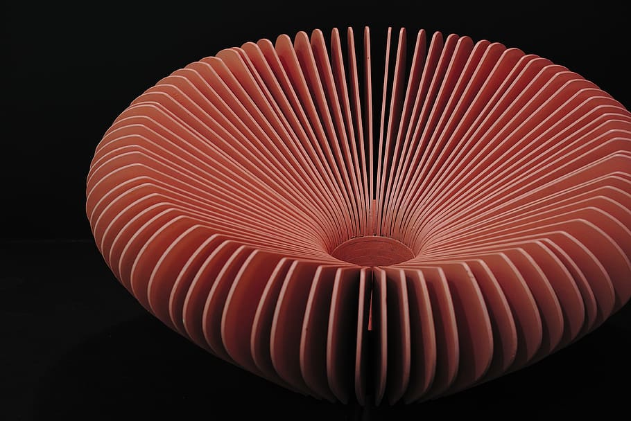kolo, Červené, obdélníkový, tvary designu, černé pozadí, vzor, studio shot, spirála, uvnitř, detail, nikdo, geometrický tvar, kruh, design, tvar, jeden objekt, technologie, abstraktní, papír, houba, křivka, texturou, plastický, vystříhnout, soustředný, 4K