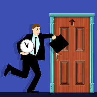 illustration, man, running, door, late, business suit, suit., time, working late, delay, too late, rush, business, business people, businessman, business man isolated, men, business meeting, business man asian, young business man, men portrait, , one person, communication, standing, blue, built structure, real people, indoors, architecture, holding, representation, front view, adult, colored background, human representation, lifestyles, sign, 1080P, CC0, public domain, royalty free