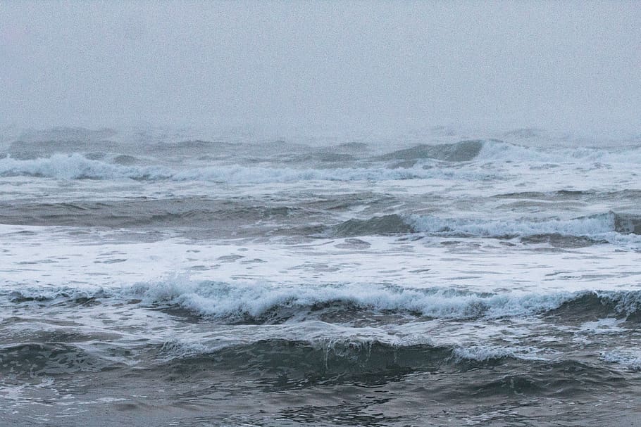 oceano durante o dia, oceano, ao ar livre, natureza, mar, agua, ondas do mar, atividades de lazer, aventura, tempestade, arte, ondas, oregon, artístico, legal, profundo, ponto de encontro, tormentoso, transporte, veículo, esporte, onda, movimento, beleza na natureza, esporte aquático, surfe, beira-mar, scenics - natureza, céu, dia, terra, cena não urbana, tranquilidade, idílico, poder na natureza, água corrente, 2K