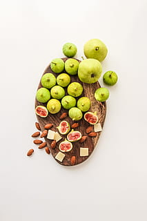 round green fruits, fig, apple, cheese, nut, kitchen, produce, minimal, board, nordwood, green, tabletop, vegetarian, almond, healthy, recipe, from top, eat, tasty, sweet, goat cheese, healthy eating, fruit, food and drink, food, wellbeing, studio shot, freshness, indoors, still life, green color, white background, apple - fruit, granny smith apple, no people, choice, grape, high angle view, kiwi, kiwi - fruit, 5K, CC0, public domain, royalty free