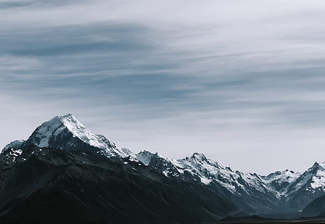 snow-coated rocky mountains, altitude, clouds, cold, cool, daytime, high, ice, landscape, mountain peaks, mountain range, mountains, nature photography, sky, snow, snow capped, tall, wallpaper, winter, mountain, cold temperature, beauty in nature, scenics - nature, snowcapped mountain, cloud - sky, mountain peak, tranquil scene, environment, nature, tranquility, non-urban scene, no people, day, outdoors, formation, 4K, CC0, public domain, royalty free