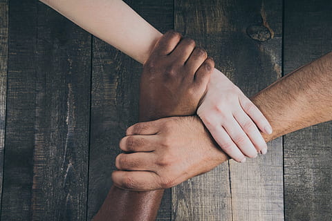 mains d'équipe, lié, ensemble, photo, mains, travail, travail en équipe, communauté, groupe, équipe, main, partie du corps humain, main humaine, bois - matériau, Hommes, deux personnes, personnes, adulte, unité, partie du corps, fermer, Vrais gens, journée, modes de vie, collage, mâles, vue grand angle, directement au-dessus, membre humain, en plein air, doigt, pied humain, 4K, CC0, domaine public, libre de droits