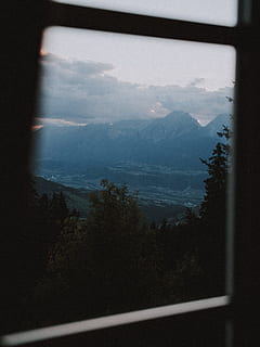 hava, fotoğrafçılık, orman, bulut, dağ, vadi, ağaç, pencereden, dağ silsilesi, karanlık, akşam, akşam karanlığı, grenli, peyzaj, huysuz, çerçeveli, gün batımı, tahıl, Tepe, içine bakmak, pencere, Avusturya, gökyüzü, manzaralar - doğa, doğada güzellik, bitki, doğa, cam malzemesi, şeffaf, sakin sahne, huzur, insansız, bulut - gökyüzü, içeriye, çevre, Su, 5K, CC0, kamu malı, telif ücretsiz