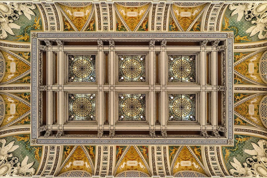 ornamentat, claraboies, decoració, sostre, biblioteca, congrés, Washington dc, dc., arquitectònic, arquitectura, bonic, blau, capital, Capitoli, colorit, verd, interior, paisatge, vell, a l'aire lliure, parc, punt, escènic, cel, turisme, arbres, vista, Washington, llibres, edifici, ciutat, color, dc, centre de la ciutat, endins, biblioteca del congrés, naturalesa, de, perspectiva, estats, carrer, viatjar, unit, urbà, estructura construïda, cap gent, patró, art i artesania, destinacions de viatge, a l'interior, disseny, religió, creença, el passat, història, marc complet, creativitat, dia, lloc de culte, vidre, arquitectura i art, motiu floral, mural, 2K