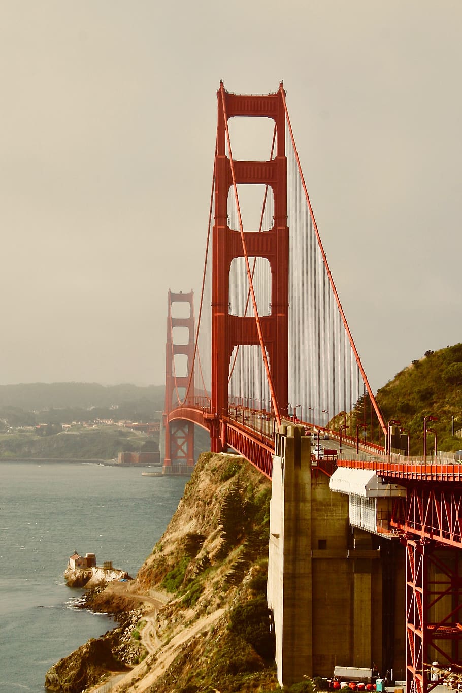 jembatan emas, california, Arsitektur, jembatan, objek wisata, struktur yang dibangun, jembatan - struktur buatan manusia, jembatan gantung, air, angkutan, teknik, langit, koneksi, alam, teluk, tujuan wisata, gunung, teluk air, pariwisata, perjalanan, hari, di luar rumah, 2K