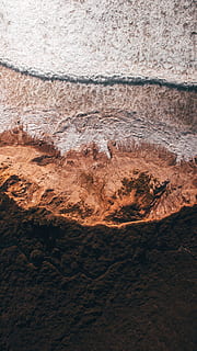 aéreo, ver fotografia, corpo, agua, dia, de praia, onda, tidl, costa, mar, terra, por do sol, drone, oceano, à beira-mar, Rocha, penhasco, de cima, panorama, ninguém, rock - objeto, sólido, origens, texturizado, geologia, quadro completo, natureza, Castanho, Geografia física, fechar-se, cena não urbana, ao ar livre, beleza na natureza, meio Ambiente, formação rochosa, tranquilidade, clima, clima árido, corroído, 4K, CC0, domínio público, royalty free