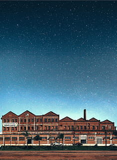 Marrone, costruzione, ore notturne, architettura, città, sera, industriale, notte, cielo, cielo stellato, stelle, esterno dell'edificio, struttura costruita, nessuno, stella - spazio, quartiere residenziale, natura, Casa, terra, blu, all'aperto, cielo sereno, scenics - natura, scena tranquilla, montagna, vuoto, 1080P, CC0, dominio pubblico, privo di copyright
