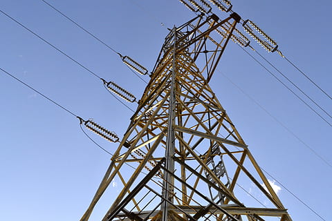 electrical, sky, power, voltage, energy, supply, straight line, science and technology, tower, facilities, power line, japan, wintry weather, high-voltage line, fuel and power generation, electricity, technology, electricity pylon, cable, architecture, power supply, clear sky, nature, connection, built structure, low angle view, metal, communication, no people, blue, day, outdoors, electrical grid, global communications, girder, alloy, electrical component, electrical equipment, above, 2K, CC0, public domain, royalty free