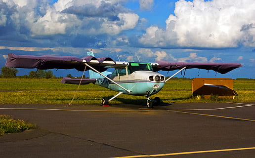 SPB, Cessna, въздухоплавателно средство, самолет, транспорт, начин на транспортиране, облак - небе, небе, летище, летищна писта, природа, пътуване, без хора, ден, на открито, перка, път, стационарен, космическата индустрия, военен, самолетна писта, витков самолет, 2K, CC0, обществено достояние, роялти безплатно
