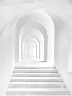 edificio in cemento bianco, costruzione, architettura, arco, arcuato, Repubblica Ceca, castello di Praga, arcata, bianca, design moderno, pace, calma, scala, passaggi, prospettiva, corridoio, pavimentazione, sentiero, interior design, in casa, scalata, struttura costruita, direzione, la strada davanti, nessuno, gradini e scale, giorno, di fila, vuoto, portico, prospettiva decrescente, Colore bianco, assenza, ringhiera, colonna architettonica, caratteristica dell'edificio, colonnato, 4K, CC0, dominio pubblico, privo di copyright