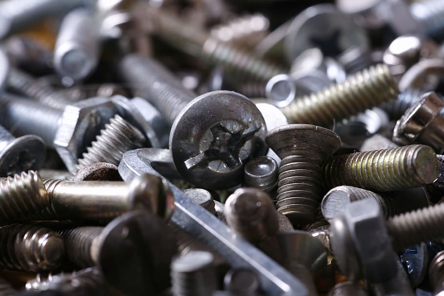 cargols, primer pla, Munt, crom, acer, ningú, molts, pesat, pern, perns, ferro, gris, macro, objecte, metàl·lic, inoxidable, detall, metall, cargol, gran grup d'objectes, femella - sostenidor, abundància, indústria, marc complet, enfocament selectiu, fons, equipament, cap gent, color plata, a l'interior, eina de treball, brillant, maquinària, tecnologia, 2K