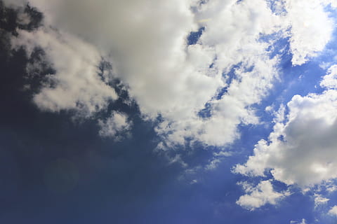 beautiful, blue, sky, clouds, cloud - sky, beauty in nature, nature, scenics - nature, low angle view, no people, white color, cloudscape, tranquility, day, backgrounds, environment, overcast, outdoors, tranquil scene, sunlight, fluffy, meteorology, wind, 2K, CC0, public domain, royalty free