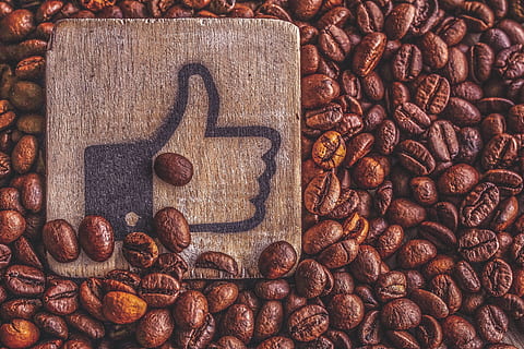 roasted coffee beans, caffeine, coffee beans, thumbs up, food and drink, roasted coffee bean, food, freshness, coffee - drink, brown, coffee, large group of objects, full frame, no people, still life, backgrounds, abundance, indoors, text, close-up, roasted, high angle view, coffee bean, 5K, CC0, public domain, royalty free