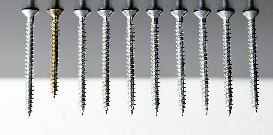 Werkzeug, Schraube, Schließung, Hintergrund, stehlen, Metall, Technologie, Faden, silberfarben, keine Leute, Studioaufnahme, Silber - Metall, Nahansicht, in einer Reihe, grau, drinnen, Legierung, große gruppe von gegenständen, Eisen - Metall, weißer Hintergrund, Auftrag, glänzend, gestalten, Arbeitsgerät, Wiederholung, Tablett, aufwendig, 4K