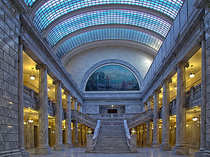 white, concrete, 2-storey, 2- storey building, arch, architecture, building, ceiling, city, construction, glass, hdr, indoors, light, lights, modern, reflection, stirs, tower, tube, urban, windows, built structure, illuminated, travel destinations, travel, no people, lighting equipment, the past, business, history, staircase, tourism, skyscraper, electric lamp, 4K, CC0, public domain, royalty free