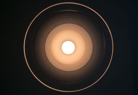 lamp, light, bulb, circle, pattern, abstract, black, dark, yellow, geometric shape, shape, no people, illuminated, lighting equipment, electricity, indoors, technology, close-up, glowing, light bulb, directly below, sky, light - natural phenomenon, design, low angle view, electric lamp, black background, 5K, CC0, public domain, royalty free