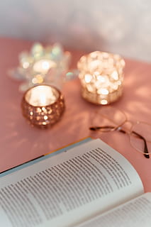open, book, pink, background, reading, glasses, learning, pink backgound, study, feminine, publication, table, indoors, still life, close-up, no people, selective focus, paper, jewelry, education, focus on foreground, page, communication, text, food and drink, illuminated, food, 5K, CC0, public domain, royalty free