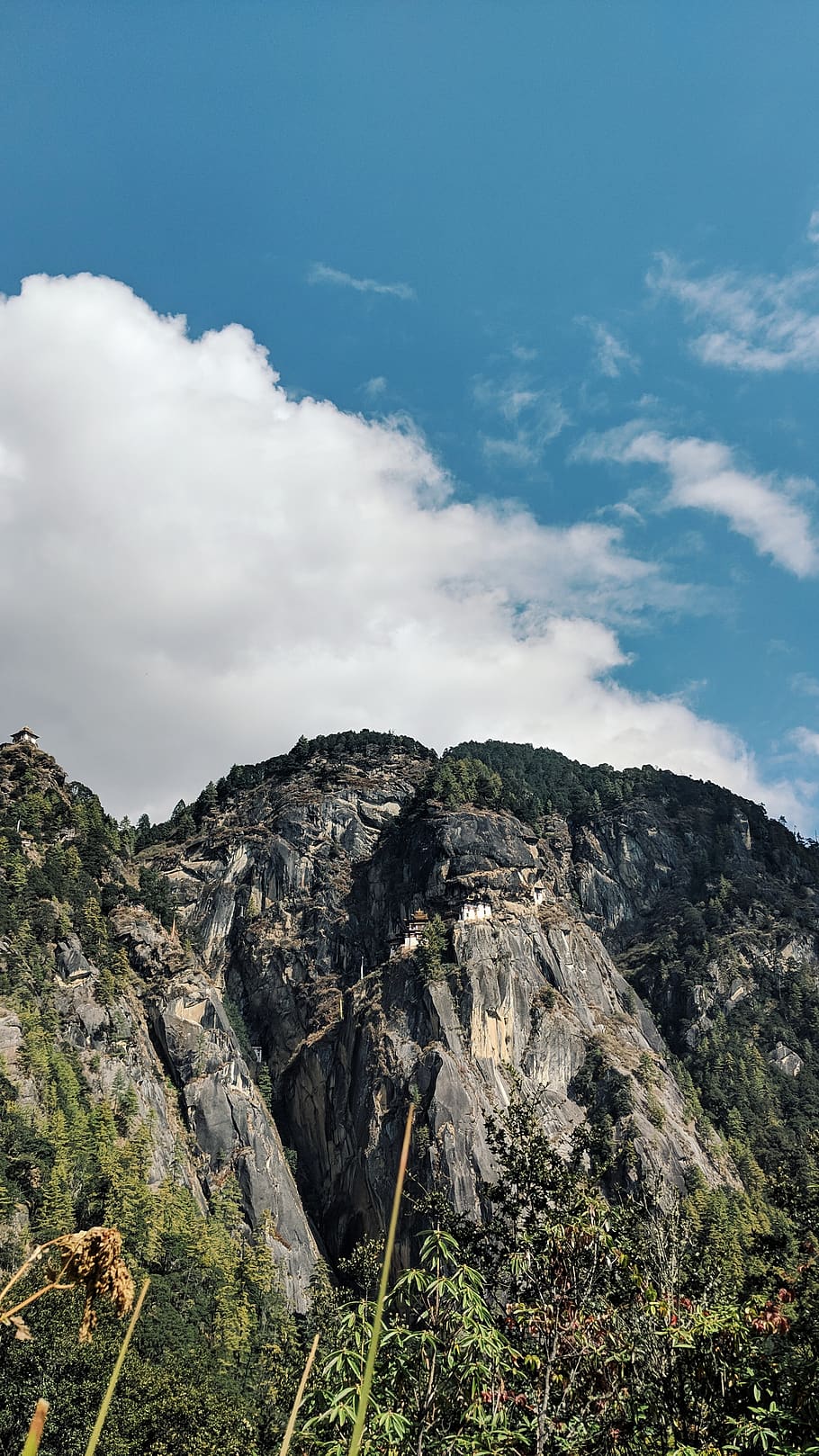 grigio, montagna, attraverso, nuvole, nube, trekking, pato, bhutan, nido, tigre, nuvola - cielo, cielo, bellezza nella natura, scenics - natura, roccia, scena tranquilla, la tranquillità, natura, giorno, roccia - oggetto, scena non urbana, nessuno, solido, catena montuosa, pianta, Inquadratura dal basso, ambiente, paesaggio, formazione rocciosa, formazione, all'aperto, picco di montagna, alto, eroso, 4K
