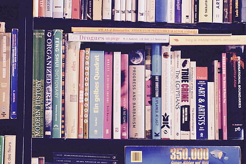 reader, library, bookstore, reading, book, education, shelf, publication, bookshelf, indoors, no people, text, arrangement, still life, choice, variation, literature, close-up, collection, expertise, side by side, communication, large group of objects, 4K, CC0, public domain, royalty free