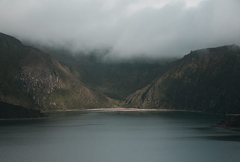 Berge, bedeckt, Wolken, Natur, Steigung, Vorgebirge, draußen, Wasser, Berg, Portugal, Azoren, São Miguel Insel, lagoa do fogo, Fluss, Gebirge, See, Cliff, Wetter, Küstenlinie, Ozean, Meer, Küste, Reservoir, Landschaft, Szenen - Natur, Schönheit in der Natur, ruhige Szene, Ruhe, keine Leute, Nicht-städtische Szene, Nebel, Himmel, wolke - himmel, Ufergegend, Umgebung, Tag, Fernbedienung, Lagune, 2K, CC0, gemeinfrei, lizenzfrei