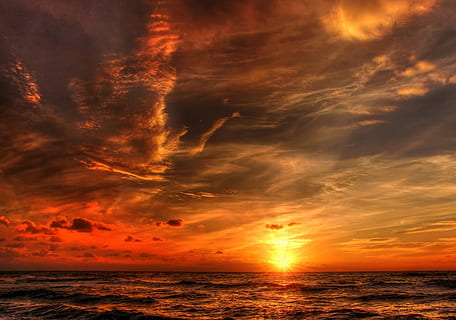 scenario del tramonto, spiaggia, nuvole, nuvoloso, costa, buio, alba, Danimarca, drammatico, sera, cielo serale, ora d'oro, hdr, Paradiso, paesaggio, umore, natura, mare del Nord, oceano, romanza, romantico, panoramico, mare, cielo, estate, sole, raggio di sole, tramonto, acqua, onde, tempo metereologico, nuvola - cielo, orizzonte, orizzonte sull'acqua, bellezza nella natura, scenics - natura, colore arancione, cielo drammatico, luce del sole, nessuno, la tranquillità, la libertà, all'aperto, emozione positiva, luminosa, 2K, CC0, dominio pubblico, privo di copyright