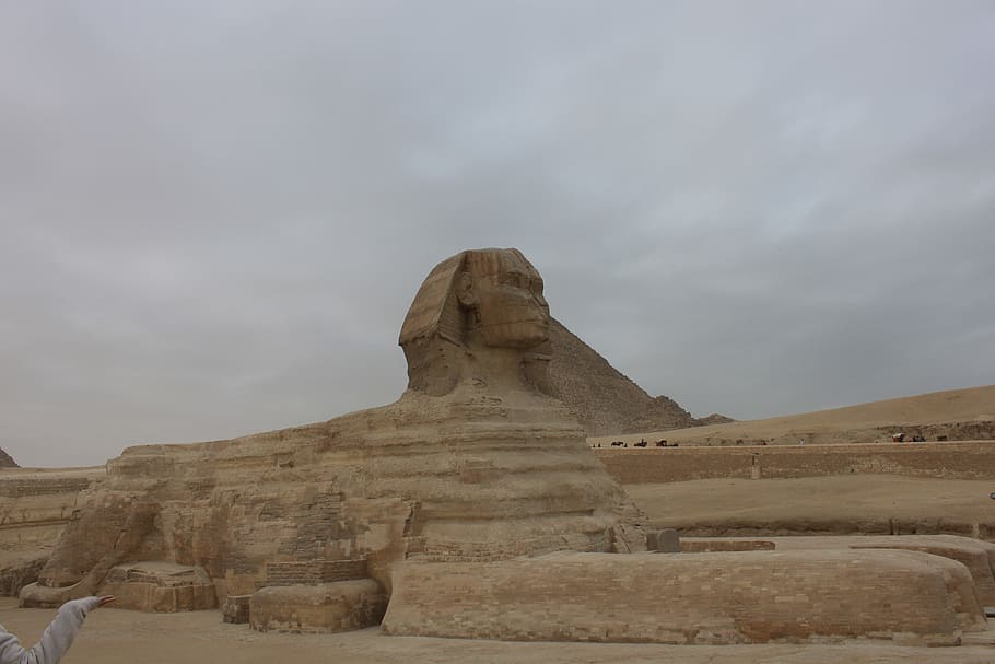 esfinx, Egipte, Cairo, desert, periodista, monument, viatjar, turisme, cel, núvol - cel, destinacions de viatge, naturalesa, història, arquitectura, el passat, cap gent, dia, paisatge, antic, civilització antiga, terra, medi ambient, clima, a l'aire lliure, clima àrid, 4K