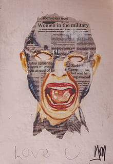 il·lustració de la cara humana, collage, pòster, publicitat, flyer, fulletó, paper, menjar, crema, gelat, postres, art, text, etiqueta, paret, arqueologia, graffiti, dibuix, pintura, mural, creativitat, guió occidental, art i artesania, cara antropomòrfica, antropomòrfic, cara, representació humana, a l'interior, taula, representació, cap gent, natura morta, menjar i beguda, primer pla, emoció, comunicació, emoció positiva, frescor, missatge, 2K, CC0, domini públic, lliure de regalies