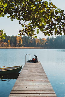 nero, grigio, barca, inoltre, Marrone, di legno, bacino, giorno, persona, sdraiarsi, vela, rilassare, albero, lago, all'aperto, paesaggio, foresta, bosco, autunno, moda, stile, molo, viaggiatore, vacanza, tempo libero, natura, acqua, legno - materiale, scena tranquilla, rilassamento, attività di svago, Paesaggi, riflessione, bellezza nella natura, cielo, persone, fiume, ricerca ricreativa, stili di vita, stagno, una persona, uomini, scena non urbana, luce del sole, estate, vacanze, nave nautica, stagione, mattina, adulto, parco - spazio creato dall'uomo, tramonto, immagine a colori, pesca, gente serena, 4K, CC0, dominio pubblico, privo di copyright