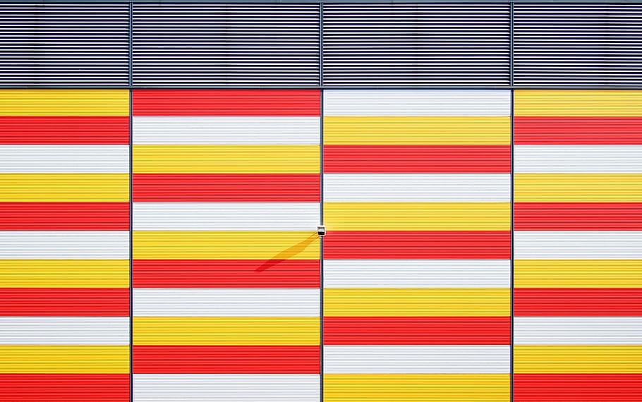 edifici, arquitectura, paret, textura, patró, colors, multicolor, marc complet, fons, cap gent, ratlles, resum, art i artesania, creativitat, a l'interior, primer pla, funció de construcció de parets, elecció, vermell, groc, variació, repetició, forma, dia, 4K