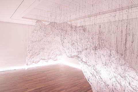 Decoració d’onades 3D, a l'interior, cap gent, funció de construcció de parets, dia, sòls, arquitectura, fusta, interior de casa, naturalesa, Color blanc, estructura construïda, terres de fusta dura, paret, material de fusta, llum solar, textura, habitació domèstica, penjant, absència, sostre, 5K, CC0, domini públic, lliure de regalies