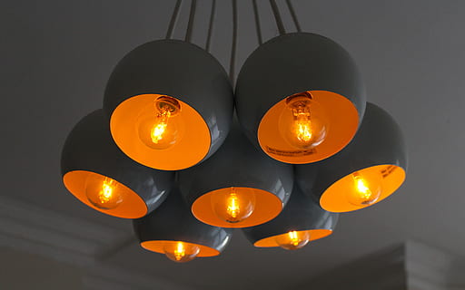 lights, light bulb, decor, ceiling, home, house, illuminated, lighting equipment, orange color, indoors, no people, close-up, studio shot, celebration, candle, hanging, in a row, light - natural phenomenon, glowing, nature, burning, large group of objects, black background, flame, 1080P, CC0, public domain, royalty free