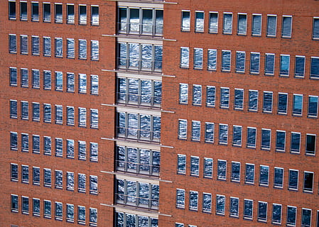 costruzione, mirroring, riflessione, finestra, città, moderno, facciata, acqua, architettura, grattacielo, bicchiere, amburgo, Elba, fotogramma intero, sfondi, esterno dell'edificio, nessuno, struttura costruita, di fila, giorno, avvicinamento, modello, Marrone, all'aperto, mattone, rosso, ripetizione, legno - materiale, muro di mattoni, fianco a fianco, 5K, CC0, dominio pubblico, privo di copyright