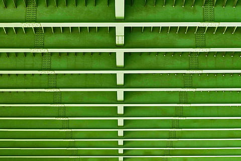 background, pattern, texture, leaf, green, bridge, structure, rhine, cologne, severin bridge, city, architecture, metal, steel, building, germany, iron, rails, underpass, green color, full frame, backgrounds, no people, plant, close-up, indoors, growth, repetition, in a row, plant part, nature, day, beauty in nature, textured, order, 5K, CC0, public domain, royalty free