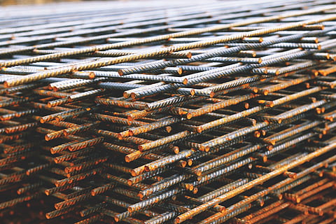 iron steel, various, construction, metal, backgrounds, pattern, full frame, no people, rusty, textured, close-up, day, nature, outdoors, high angle view, rod, selective focus, sunlight, focus on foreground, abundance, repetition, brown, decline, deterioration, iron - metal, iron, 4K, CC0, public domain, royalty free