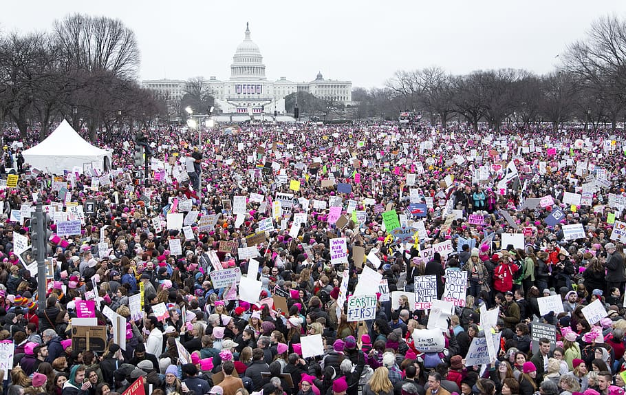 terra, primer, protestant, grup., Estats Units, Washington, al nord-oest de Washington, marxa, dc, Capitoli, centre comercial nacional, Trump, resistir, marxa femenina, fort, EUA, Amèrica, gent, unit, amor, protesta, dones, gran grup de persones, multitud, grup de persones, arquitectura, persones reals, estructura construïda, homes, exterior de l'edifici, planta, dia, estils de vida, arbre, destinacions de viatge, naturalesa, ciutat, religió, adult, espiritualitat, a l'aire lliure, 5K