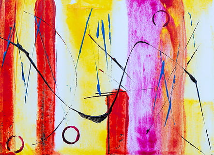 multicolored abstract painting, multi colored, graffiti, art and craft, creativity, no people, paint, wall - building feature, red, close-up, yellow, full frame, built structure, backgrounds, spray paint, architecture, day, text, drawing - art product, wall, messy, scribble, 4K, CC0, public domain, royalty free