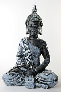 buddha, ședință, fundal, alb, budism, religie, figura, meditaţie, izolat, deco, odihnă, Asia, decorativ, mintal, medita, contemplare, sculptură, statuie, artă și sculptură, reprezentare, reprezentare umană, creativitate, asemănarea bărbaților, studio shot, nici o persoana, în interior, ambarcațiune, credință, spiritualitate, a închide, metal, fundal alb, spațiu copie, sculptură - produs de artizanat, bogat ornamentat, 5K, CC0, domeniu public, fără drepturi de autor