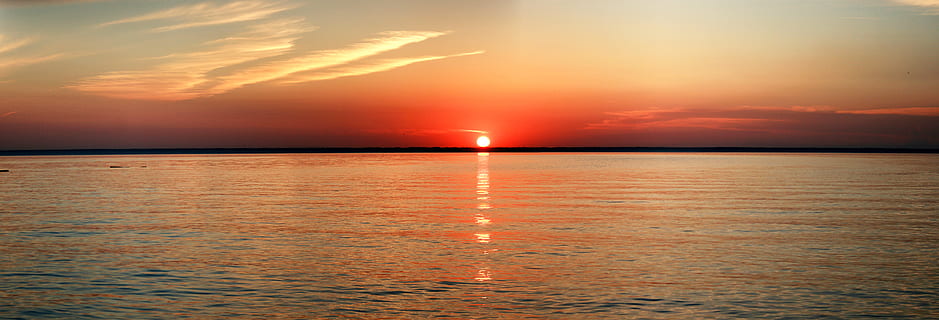 sunset, edge, ocean, beach, clouds, cloudy, dark, dark clouds, dawn, environment, evening, HD wallpaper, horizon, nature, reflection, ripples, scenic, sea, seascape, seashore, sky, summer, sun, water, waves, scenics - nature, cloud - sky, beauty in nature, horizon over water, tranquility, dramatic sky, tranquil scene, urban skyline, no people, outdoors, saturated color, romantic sky, 5K, CC0, public domain, royalty free