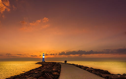 faro, Talpa, notte, paio, Gli amanti, mare, mare Baltico, lago, vacanze, camminare, amore, romanza, romantico, cielo, oceano, Warnemünde, porta, marittimo, umano, nuvole, sera, tramonto, lontano, acqua, scenics - natura, bellezza nella natura, nuvola - cielo, in piedi, natura, colore arancione, spiaggia, terra, uomini, due persone, orizzonte, stili di vita, persone reali, attività di svago, la tranquillità, orizzonte sull'acqua, all'aperto, guardando a vista, 4K, CC0, dominio pubblico, privo di copyright